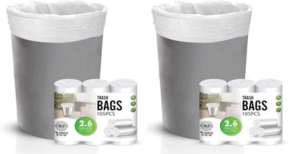 CHARMOUNT 4 Gallon Trash Bag - Unscented 4 Gallon Garbage Bags for Bathroom, Kitchen, Bedroom, 105 Count (15 Liter) …