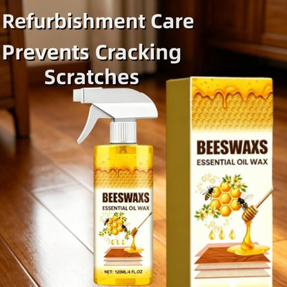 Beeswax Wood Polish Spray, Bees Wax Furniture Polish And Cleaner, Wood Polishing Beeswax Spray, For Wood Floors, Furniture And Wooden Cabinet (1 Set)