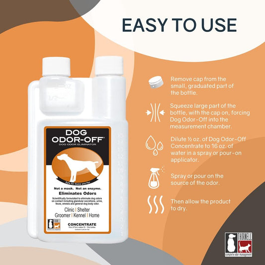 Thornell Dog Odor-Off Concentrate, Pet Smell Odor Eliminator for Dog Urine, Feces Odors, Pet Odor Eliminator Concentrate, Pet Urine Odor (16 oz)