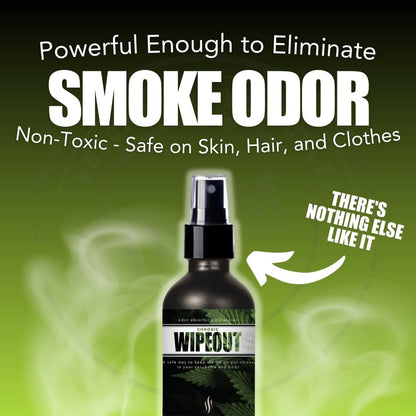 Chronic Wipeout Smoke Odor Eliminator Spray For Strong Odor - Highly Effective for Deodorizing Homes, Clothes, Cars, Office, Hands, & Hair from Smoke Smells - 1 16 oz Bottle Bamboo Teak Fragrance