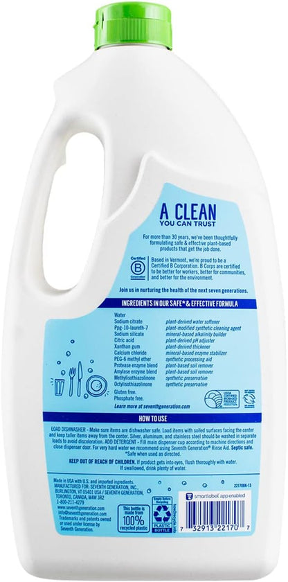 Seventh Generation Free and Clear Dishwasher Detergent Gel 42 Fluid ounce