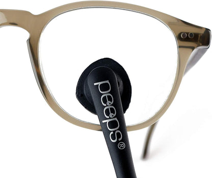 Peeps Glasses Cleaner - for Eyeglasses, Reading Glasses, and More - Lens Cleaner with Carbon Microfiber Tech-Injected Blue-1 Count (Pack of 1)