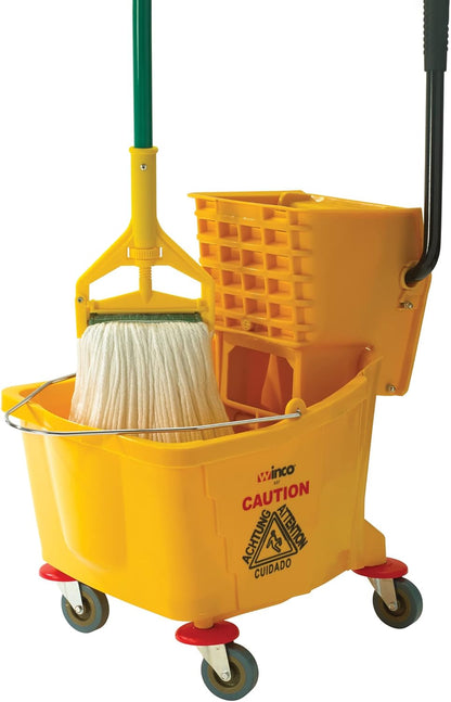 Winco Poly-Cotton Blend Commercial Mop Head, Cut End, 24 Ounce, White