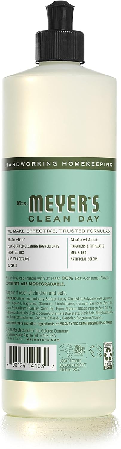 Mrs. MEYER'S Kitchen Set, Dish Soap, Hand Soap, and Multi-Surface Cleaner, 3 CT (Snowdrop)