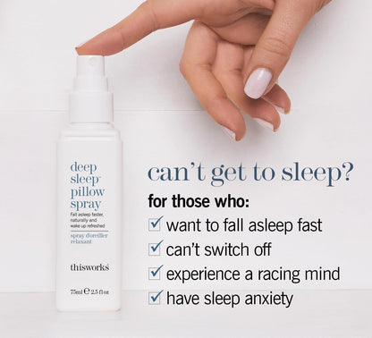 THISWORKS Deep Sleep Pillow Spray – Fast-Acting Natural Formula with Lavender for Relaxation and Restful Sleep – 35 ml (1.2 fl oz) Mini Travel Size