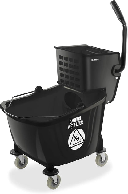 Dryser Commercial Side Press Wringer Combo Mop Bucket, 33 Quart, Blue
