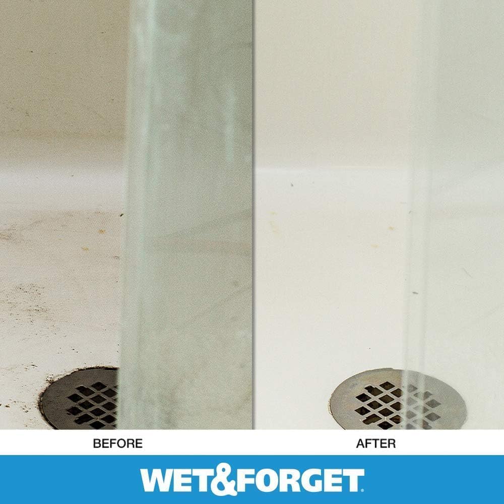 Wet & Forget Shower Cleaner Spray Multi-Surface Weekly Application Requires No Scrubbing, Bleach-Free Formula, Ready to Use, Fresh Scent, 3 Months of Cleaning, 64 Fluid Ounces, 1 Pack