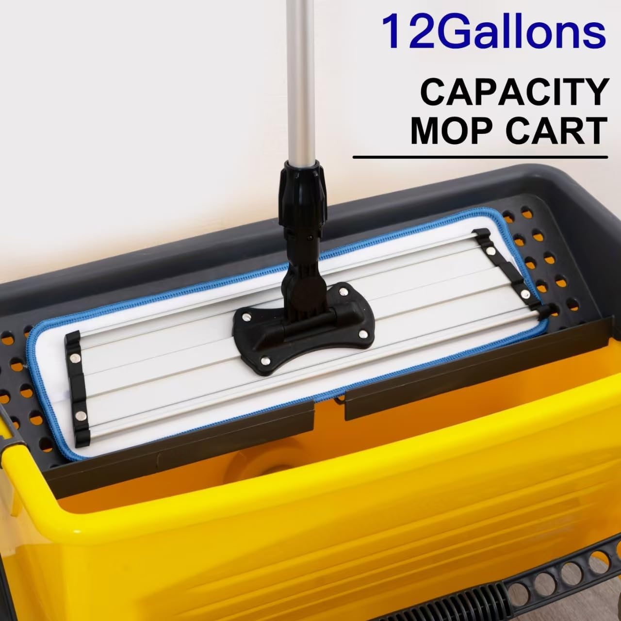 Matthew Cleaning Microfiber Finish Bucket with Sieve,Press Wring Mop Bucket for Microfiber Flat Mops, Mop Bucket with Non-Marking Casters Wheels Gary