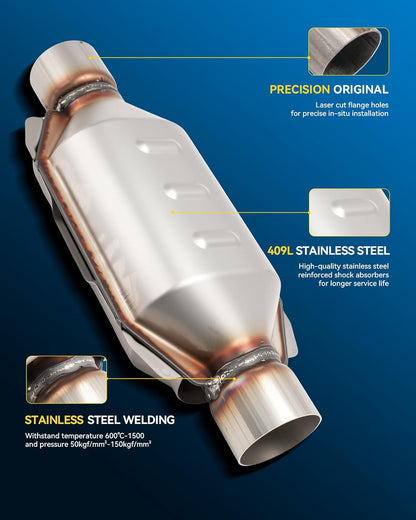 PHILTOP Left and Right Catalytic Converter Replacement For 2005-2010 300 2.7/3.5L V6 RWD, 2006-2010 Charger 2.7/3.5L V6 RWD, 2005-2008 Magnum 2.7/3.5L V6 RWD Replace 55434, 55433 (EPA Compliant) - Colors C