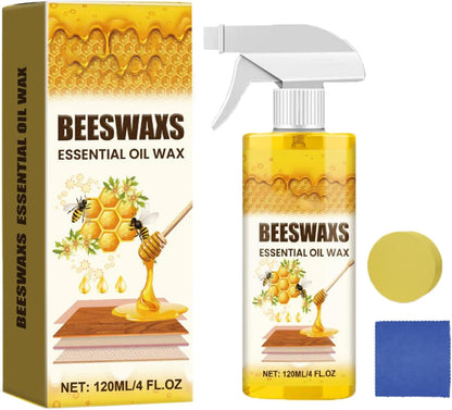 Beeswax Wood Polish Spray 120ml Natural Shine &Protection for Furniture,Floors, Cabinets - Non-Greasy, Anti-Dust Finish (1PCS)