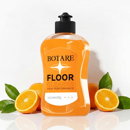 Floor Cleaner Liquid for Mopping, Household Deep Cleaning Solution for Wood,Hardwood,Tile,Laminate,Marble & Porcelain & Bathroom,Orange Scent,17.6 Fl Oz Each(1 Bottle+1 Cleaning Cloth)
