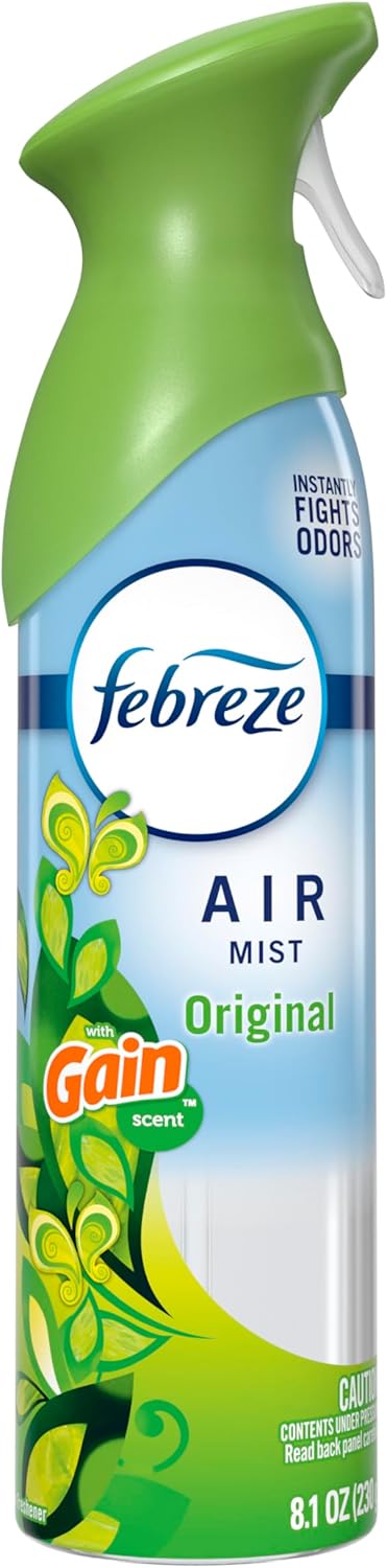 Febreze Air Mist, Air Freshener Spray, Odor Fighting Room Spray, Deodorizer for Home Bathroom Kitchen Office Apartment Dorm Room Classroom, Linen & Sky Scent, 8.1oz (Pack of 6)