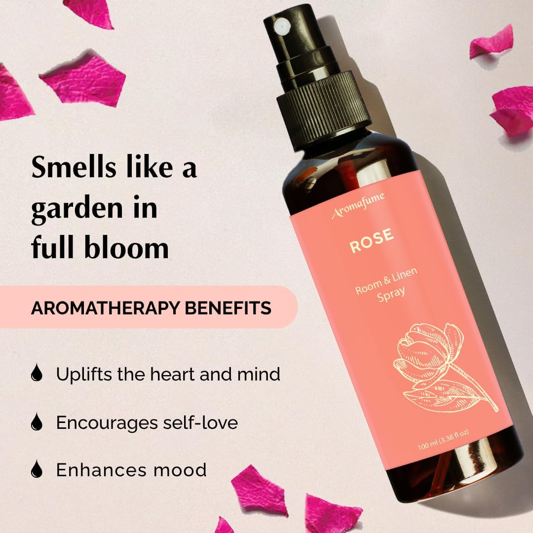 Vanilla Room, Linen & Pillow Spray by Aromafume | 100ml/3.38 fl oz | with Pure Vanilla Essential Oil | Aromatherapy Spray | Mist for Bedding, Fabrics