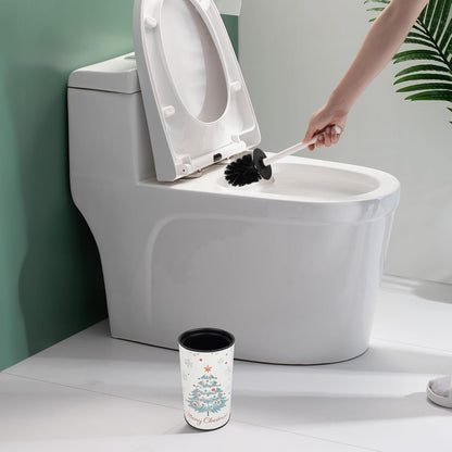 Toilet Brush and Holder Set - Toilet Bowl Brush and Holder with Sturdy Bristles Bathroom Accessories Toilet Cleaner Brush for Bathroom (White)