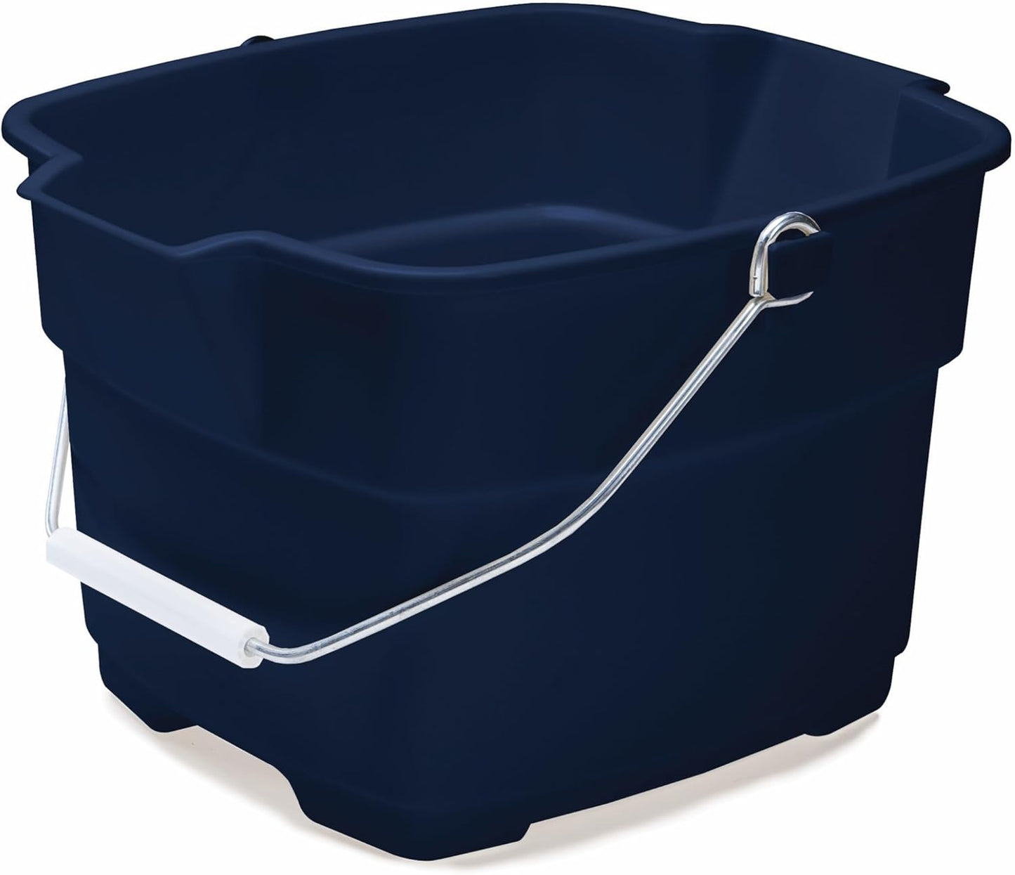 Rubbermaid Roughneck Square Bucket 12-Quart Blue Sturdy Pail Bucket Organizer Household Cleaning Supplies Projects Mopping Storage Comfortable Durable Grip Pour Handle
