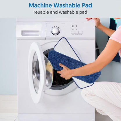 7 Count Reusable Microfiber Mop Pads for Swiffer PowerMop - MEXERRIS Microfiber Wet Pads Refills PowerMop Pads Machine Washable Hard Wood Floor Mop Pads Replacement for 13''-15'' Spray Wet Mops