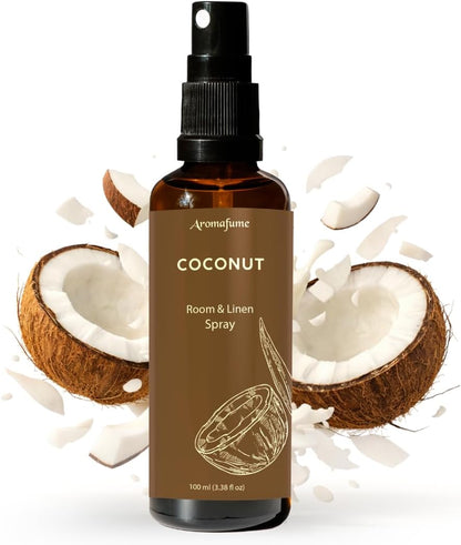 Vanilla Room, Linen & Pillow Spray by Aromafume | 100ml/3.38 fl oz | with Pure Vanilla Essential Oil | Aromatherapy Spray | Mist for Bedding, Fabrics