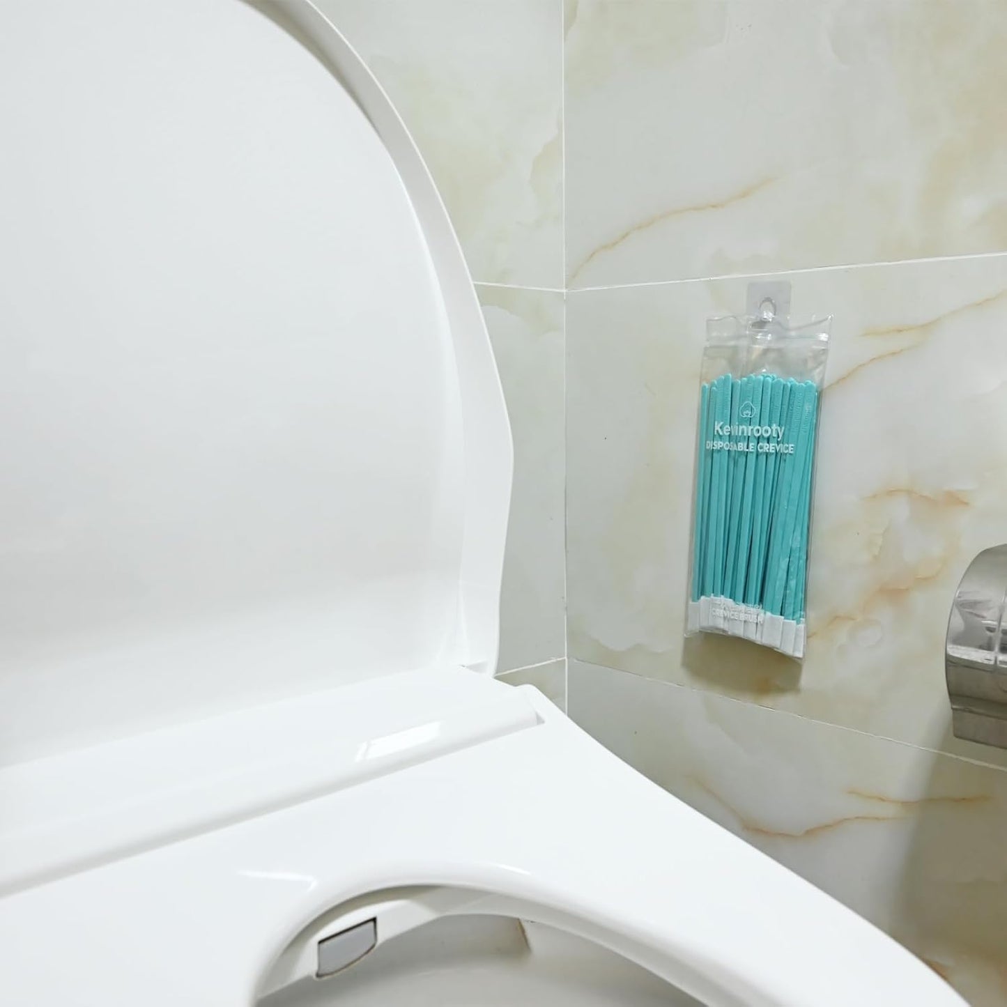 50PCS Disposable Crevice Cleaning Brush Kit, Disposable Toilet Brush, Window Sill, Keyboard, Car AC Cleaner (Blue)