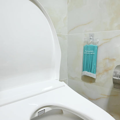 50PCS Disposable Crevice Cleaning Brush Kit, Disposable Toilet Brush, Window Sill, Keyboard, Car AC Cleaner (Blue)