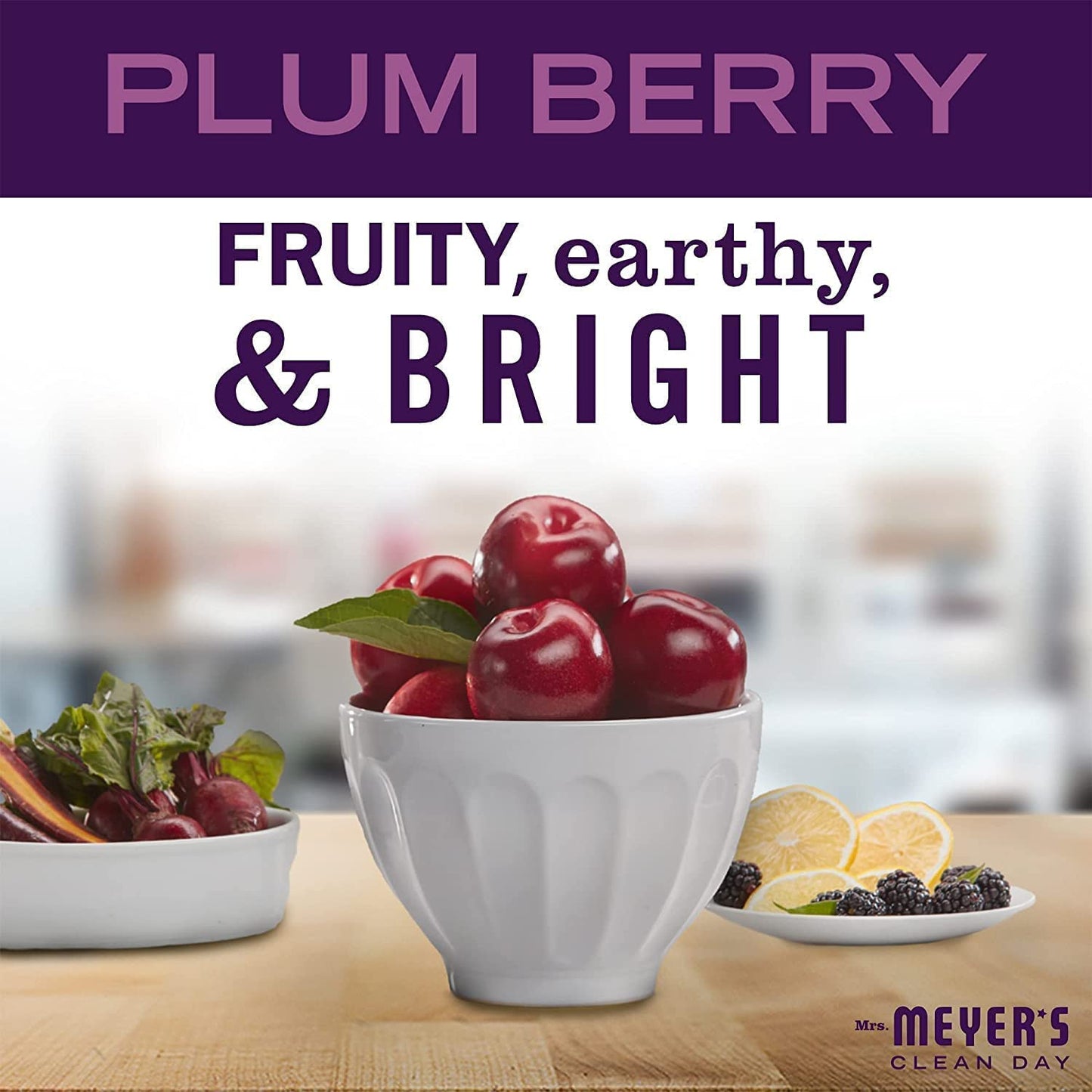 Mrs. MEYER'S Liquid Hand Soap Variety, 1 Plum Berry Refill, 1 Plum Berry Hand Soap (Vareity Pack)