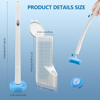 Disposable Toilet Brush with 24 Refills, Toilet Bowl Wand Starter Kit-Wand, Caddy&24 Toilet Brush Refills, Wall-Mounted Toilet Bowl Brush and Holder, Bathroom Cleaning Supplies.