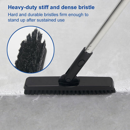 CELOX Grout Brush with Long Handle, Tile Grout Cleaner Brush for Tile Floors, for Shower Tile, for Cleaning Grout, Gray