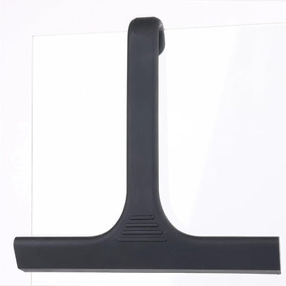 Silicone Shower Squeegee - All-in-One Design with Built-in Hook, 10 Inch Streak-Free Bathroom and car Cleaner for Glass Doors, Mirrors, Windows, Tiles Purple