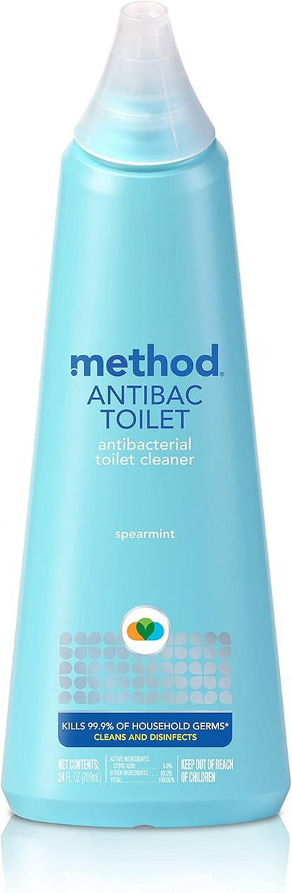 Method Antibacterial Toilet Bowl Cleaner, Spearmint, Kills 99.9% of Household Germs, 24 Fl Oz (Pack of 6)