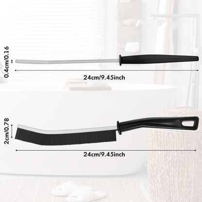 3P Crevice Cleaning Brush Hard Bristle Crevice Grout Cleaner Brush Thin Brush Gap Grout Cleaner for for Household Use, Bathroom, Kitchen