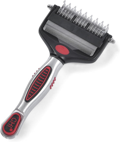 CHI for Dogs Rubber Fur Accumulator Brush, Dog Grooming Tool for Removing Loose Hair and Lint from Coats Furniture Clothing and Car Seats, Flexible Rubber Bristles, Easy Clean Grooming Brush