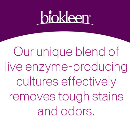 Biokleen Bac-Out Stain+Odor Remover, Destroys Stains & Odors Safely, for Pet Urine, Laundry, Diapers, Wine, Carpets, & More, Eco-Friendly, Non-Toxic, Plant-Based, 32 Ounces
