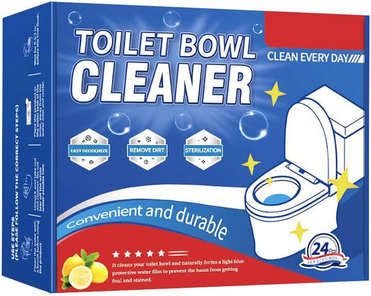 Toilet Cleaning Tablets | Fast-Dissolving, Long-Lasting Freshness | 12/24 Count | Safe for All Toilets, Septic Tanks & Pipes (24)