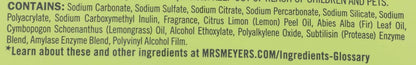MRS. MEYER'S CLEAN DAY, Dishwasher Lemon Verbena, 11.6 Ounce