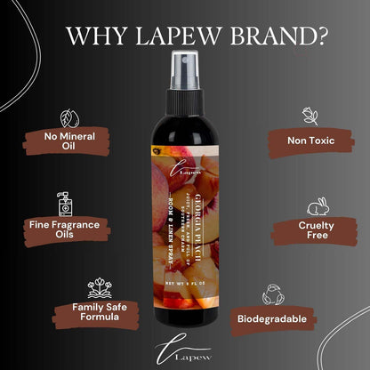 Lapew Room & Linen Spray | Fragrance Mist for Home, Car & Office | Fabric & Air Freshener | Neutralizing Mist | Made in USA | Cozy Cinnamon & Apple - Colors A