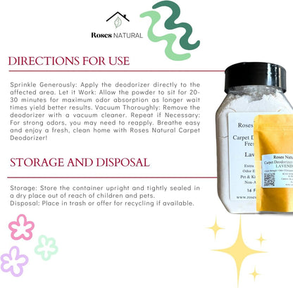Carpet Deodorizer & Freshener, Pet & Kid-Friendly, Odor Eliminator (Vanilla, 4 oz)
