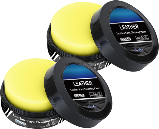 2Pcs Leader Cleaning and Care Cream & Cleaning Paste for Leather Care, Automotive Interior Leather Cleaning Cream, Leather Repair Kit Car Interior, Car Leather Conditioner Oil Paste