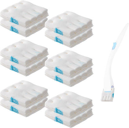 12 Pack Flushable Refills Compatible with Scrubbing Bubbles Toilet Bowl Brush, Disposable Cleaner Refills Pads for Scrubbing Bubbles Toilet Wand, Toilet Brush Refill Accessories (Only Pads)