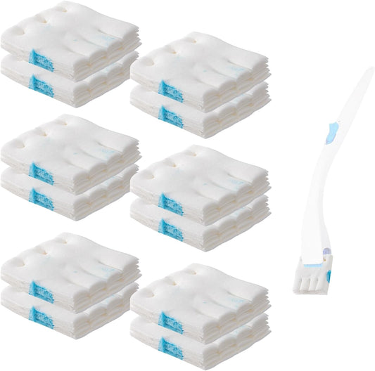 12 Pack Flushable Refills Compatible with Scrubbing Bubbles Toilet Bowl Brush, Disposable Cleaner Refills Pads for Scrubbing Bubbles Toilet Wand, Toilet Brush Refill Accessories (Only Pads)
