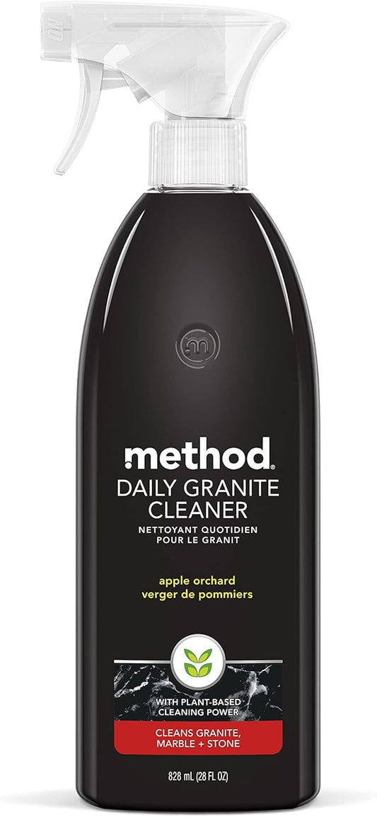 Method Daily Granite Cleaner Spray, Apple Orchard, Cleaning Agent for Granite, Marble, and Other Sealed Stone, 28 oz Spray Bottle (Pack of 1)