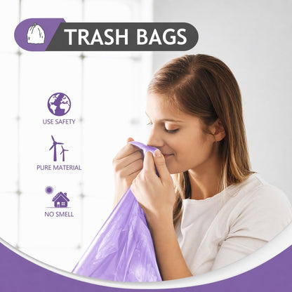 Teivio Small Trash Bags 4 Gallon 120 Counts Garbage Bags, Bathroom Trash Can Bin Liners, Small Plastic Bags for home office kitchen, fit 12-15 Liter, 3,3.5,4.5 Gal, Clear
