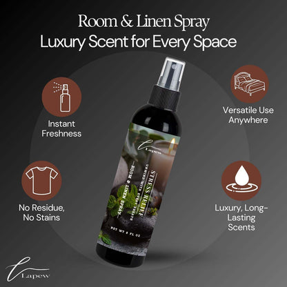 Lapew Room & Linen Spray | Fragrance Mist for Home, Car & Office | Fabric & Air Freshener | Neutralizing Mist | Made in USA | Cozy Cinnamon & Apple - Colors A