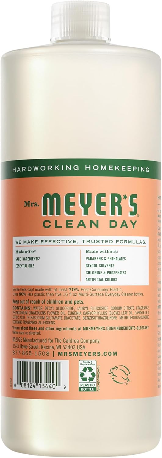 MRS. MEYER'S CLEAN DAY Multi-Surface Everyday Cleaner, Lavender Scent, 16 Fl Oz Bottle - 3 Pack