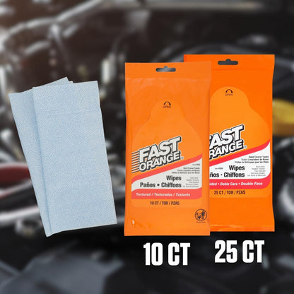 Fast Orange Heavy Duty Scrubbing Towels Removes Tough Grease, Grime, Paint, Resins, Glue and More, for Hands, Tools and Surfaces Without Sticky Residue, 72 ct