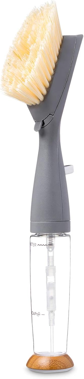 Full Circle FOMO Foam Soap Dispensing Dish Brush, 1 EA, Grey
