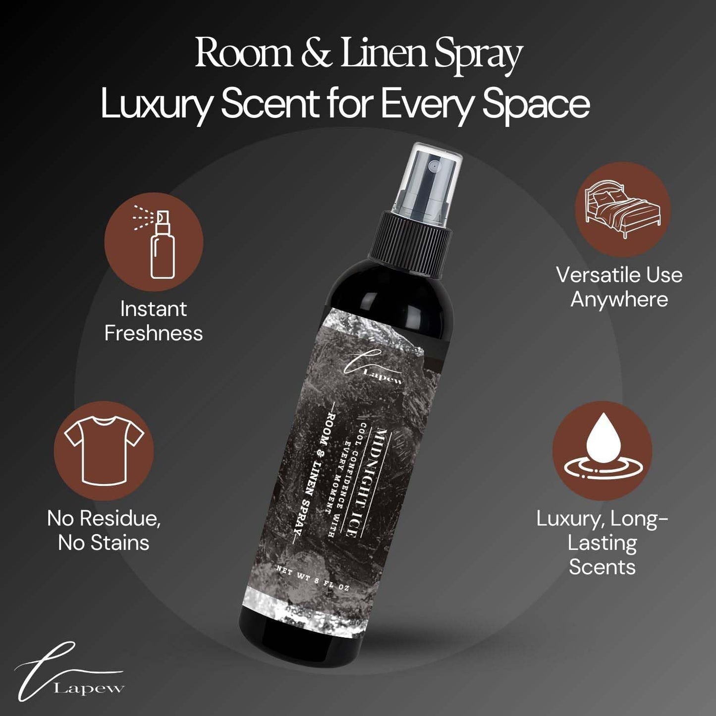 Lapew Room & Linen Spray | Fragrance Mist for Home, Car & Office | Fabric & Air Freshener | Neutralizing Mist | Made in USA | Cozy Cinnamon & Apple - Colors B