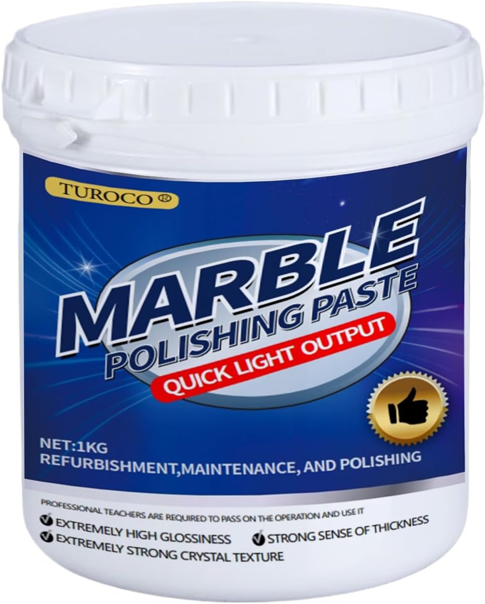 Marble Polishing Paste, Polishing Compound – Quartz Cleaner Countertop, Granite Cleaner & Marble Sealer and Protector,Polishing kit For Marble Countertops, Floors, Walls 2.2LB