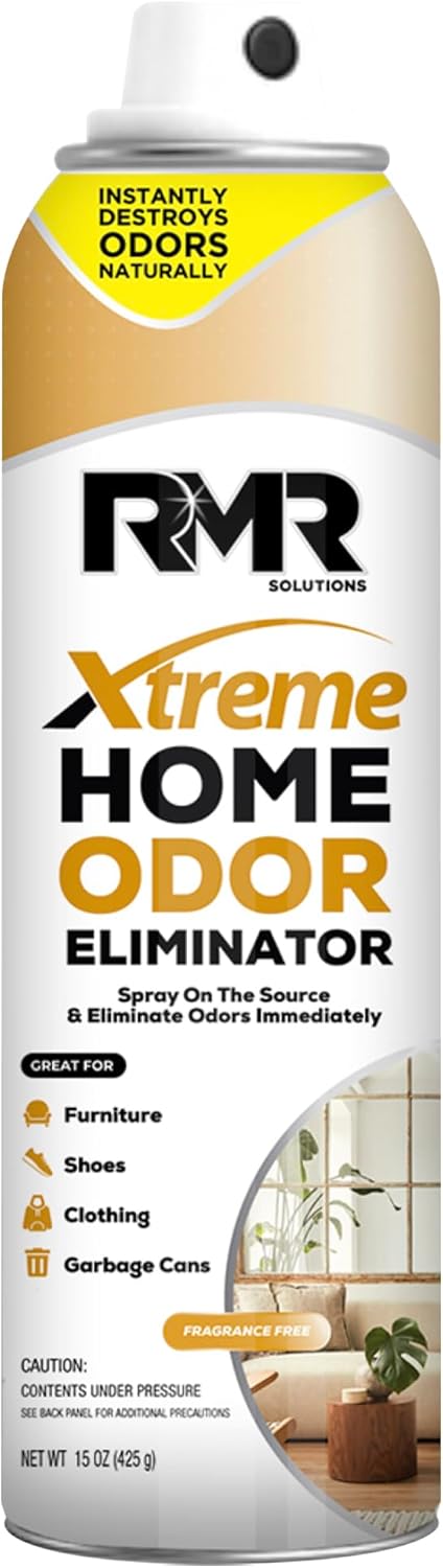 RMR Xtreme Home Odor Eliminator Spray - Neutralize Furniture, Clothing, Shoes, Garbage Cans, and More, 15 Ounces, 2-Pack, Unscented