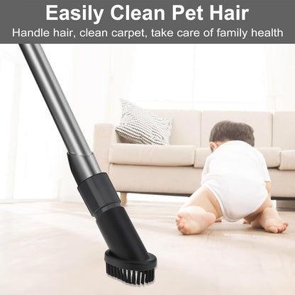 Vacuum Cleaner Attachment 5PC, Household Cleaning Vacuum Brushes Cleaner with Adapters for Shop Vac Accessories, Inner Diameter 1.37inch Suction Flat Head & Round Brush T-shaped Sofa Suction Nozzle