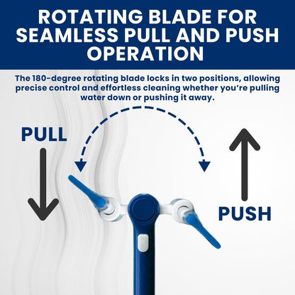 Extendable Shower Squeegee with 180-Degree Rotating Blade for Push/Pull Use – Ergonomic Cleaning Tool for Showers, Glass Doors, and Windows – 16'' to 28'' Handle for Strain-Free Cleaning