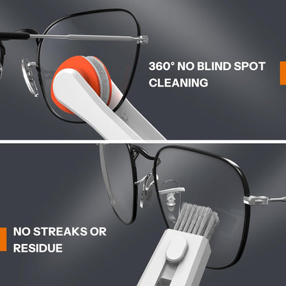 Glasses Cleaner,8 in 1 Glasses Cleaning Kit with 24H Anti Fog Eyeglass Cleaner Spray| Portable Glasses Cleaner Tool|Eye Glass Clean Cloths, Glasses Anti Slip with Soft Eyeglass Nose Pads & Ear Grip